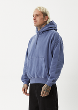 AFENDS Mens Genesis - Boxy Pull On Hood - Washed Marlin - Afends mens genesis   boxy pull on hood   washed marlin   sustainable clothing   streetwear