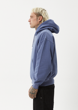 AFENDS Mens Genesis - Boxy Pull On Hood - Washed Marlin - Afends mens genesis   boxy pull on hood   washed marlin   sustainable clothing   streetwear