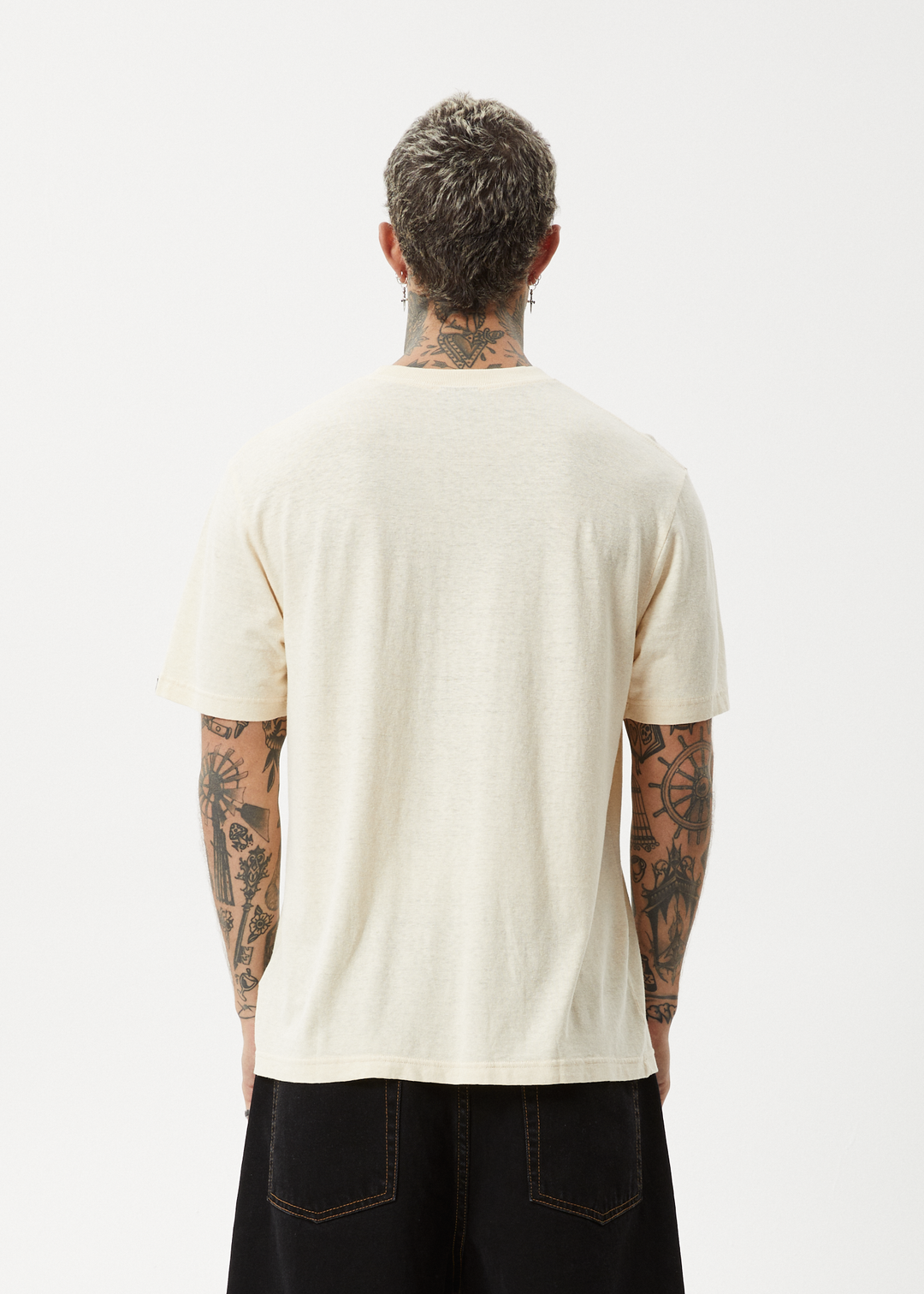 AFENDS Mens Classic - Retro Fit Tee - Sand - Sustainable Clothing - Streetwear