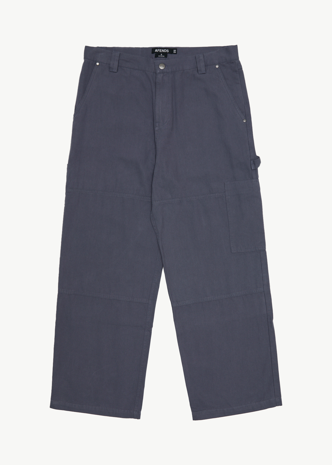 AFENDS Mens Richmond - Canvas Carpenter Pants - Marlin - Sustainable Clothing - Streetwear