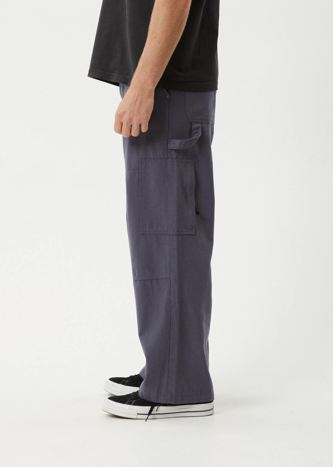 AFENDS Mens Richmond - Canvas Carpenter Pants - Marlin - Sustainable Clothing - Streetwear