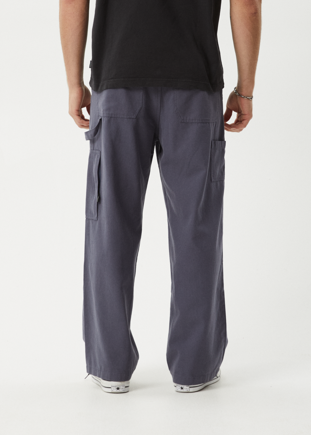 AFENDS Mens Richmond - Canvas Carpenter Pants - Marlin - Sustainable Clothing - Streetwear