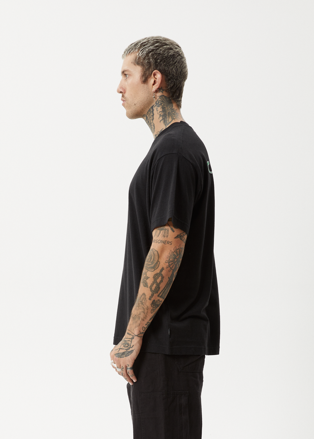 AFENDS Mens Break Through - Boxy T-Shirt - Black - Sustainable Clothing - Streetwear