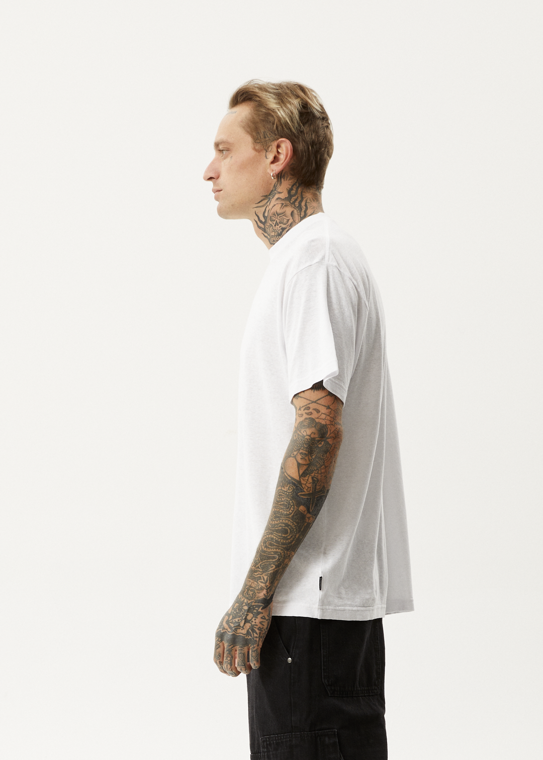 AFENDS Mens Magic Wizzo - Boxy T-Shirt - White - Sustainable Clothing - Streetwear