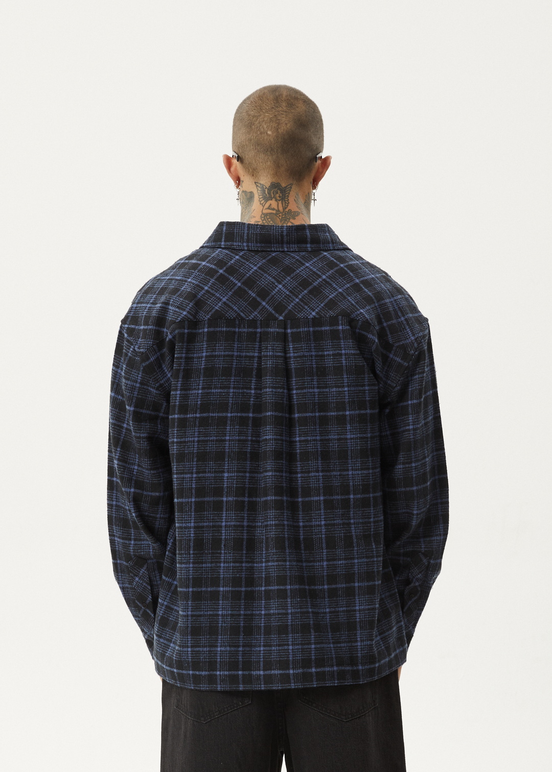 AFENDS Mens Questions - Flannel Shirt - Dusk Check - Sustainable Clothing - Streetwear