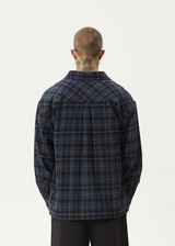 AFENDS Mens Questions - Flannel Shirt - Dusk Check - Afends mens questions   flannel shirt   dusk check   sustainable clothing   streetwear