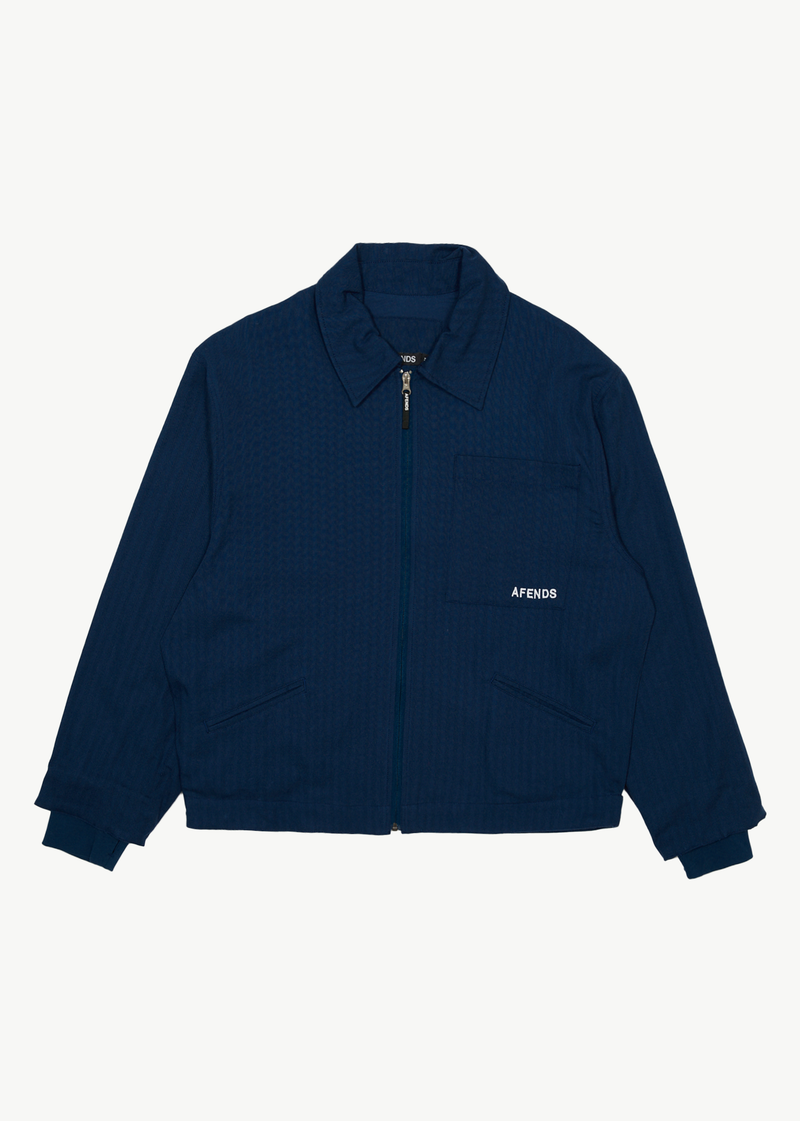 AFENDS Mens Oracle - Workwear Jacket - Navy