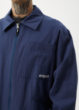 AFENDS Mens Oracle - Workwear Jacket - Navy - Afends mens oracle   workwear jacket   navy   sustainable clothing   streetwear