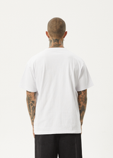 AFENDS Mens Bad Luck - Heavy Boxy Fit Tee - White - Afends mens bad luck   heavy boxy fit tee   white   sustainable clothing   streetwear