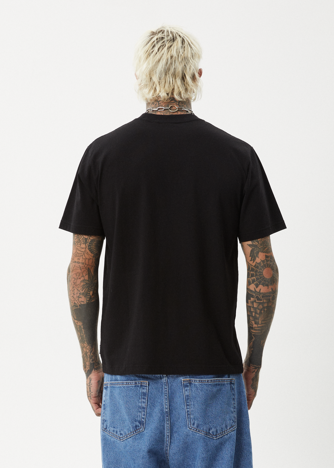 AFENDS Mens Dosed - Retro Fit Tee - Black - Sustainable Clothing - Streetwear