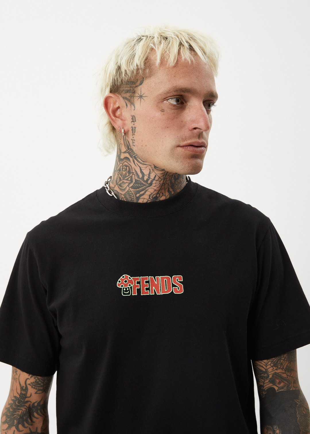 AFENDS Mens Dosed - Retro Fit Tee - Black - Sustainable Clothing - Streetwear