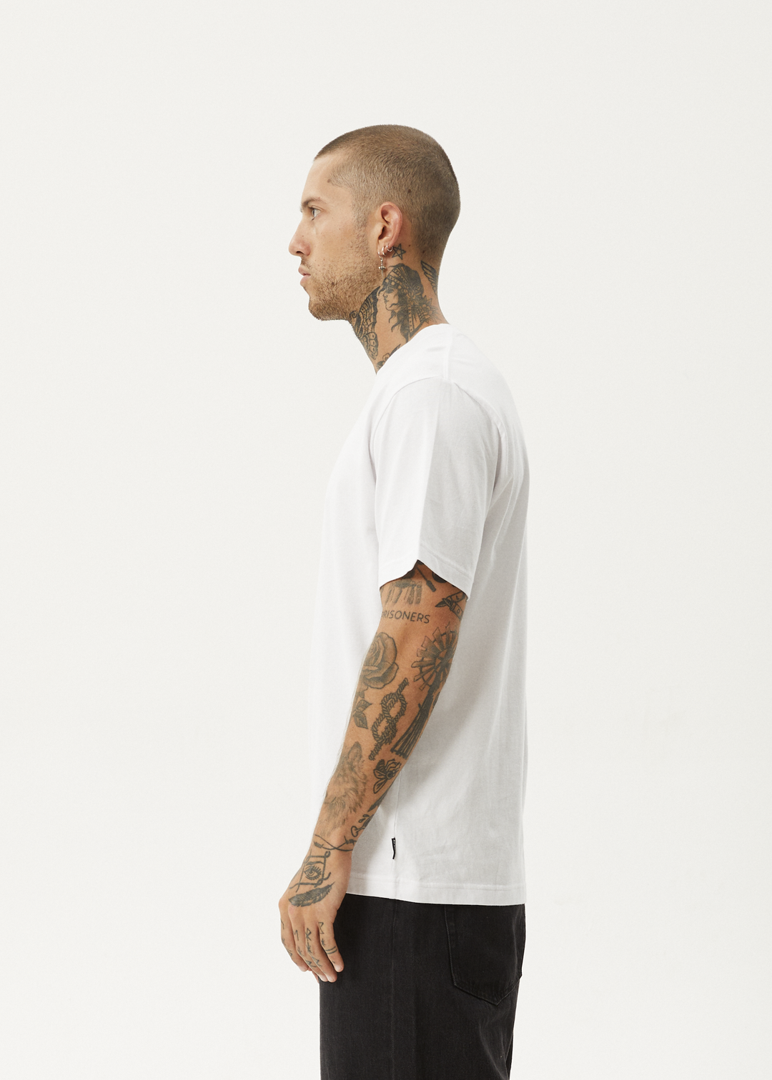 AFENDS Mens Dosed - Retro Fit Tee - White - Sustainable Clothing - Streetwear