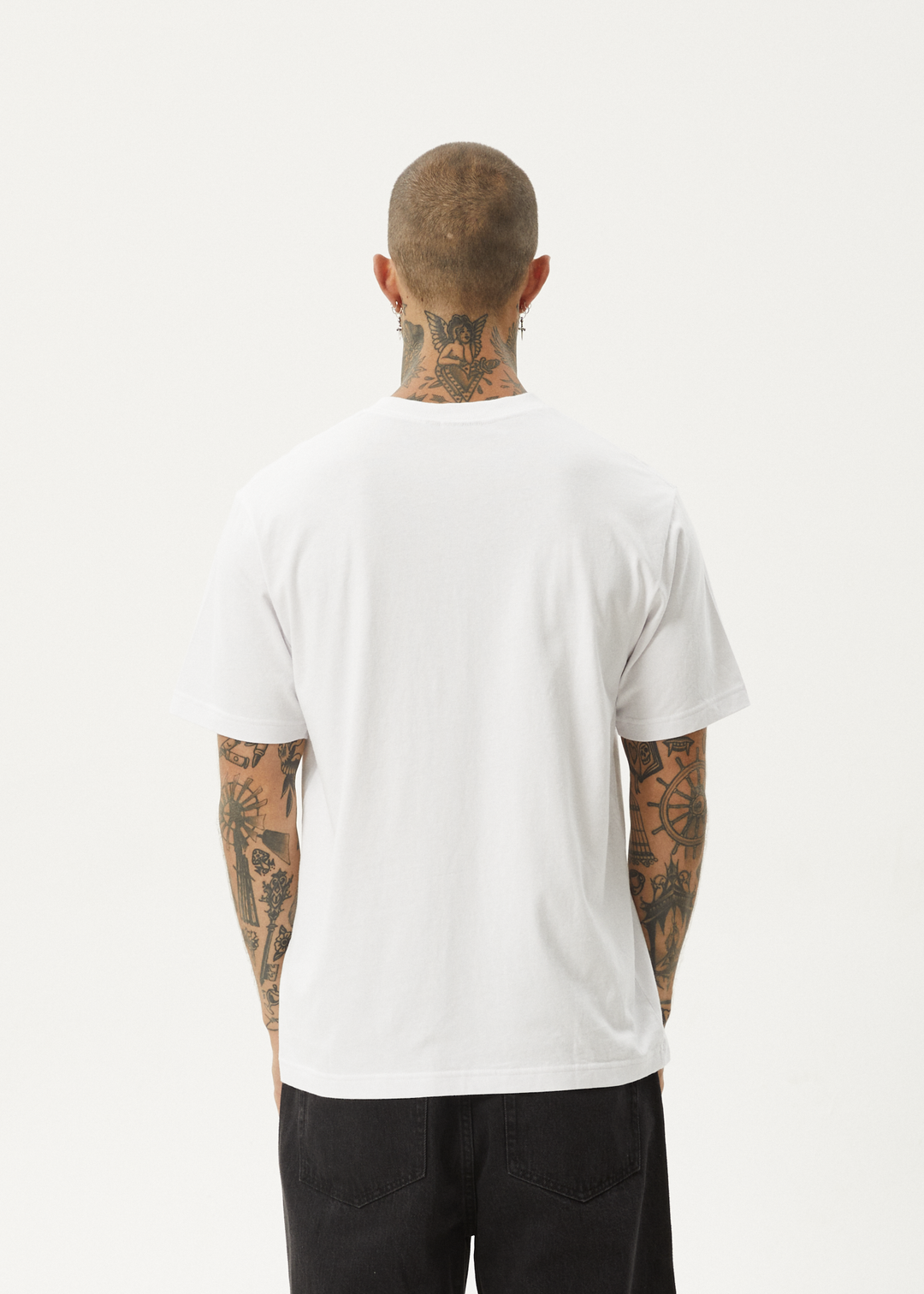 AFENDS Mens Dosed - Retro Fit Tee - White - Sustainable Clothing - Streetwear