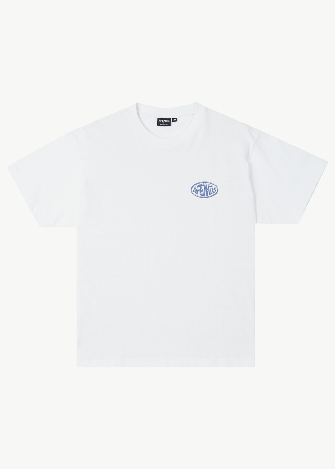 AFENDS Mens Frogga - Heavy Boxy Fit Tee - White - Sustainable Clothing - Streetwear