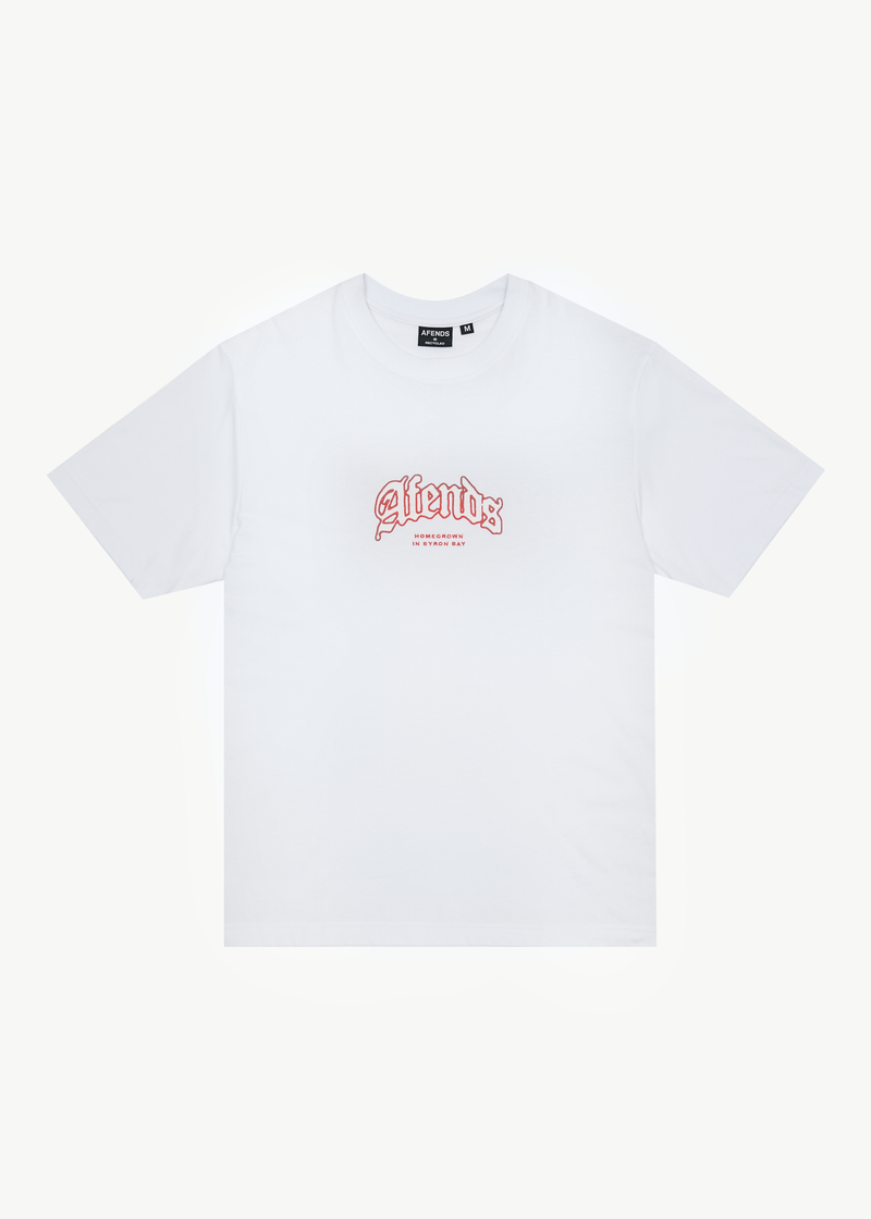 AFENDS Mens Home - Retro Fit Tee - White