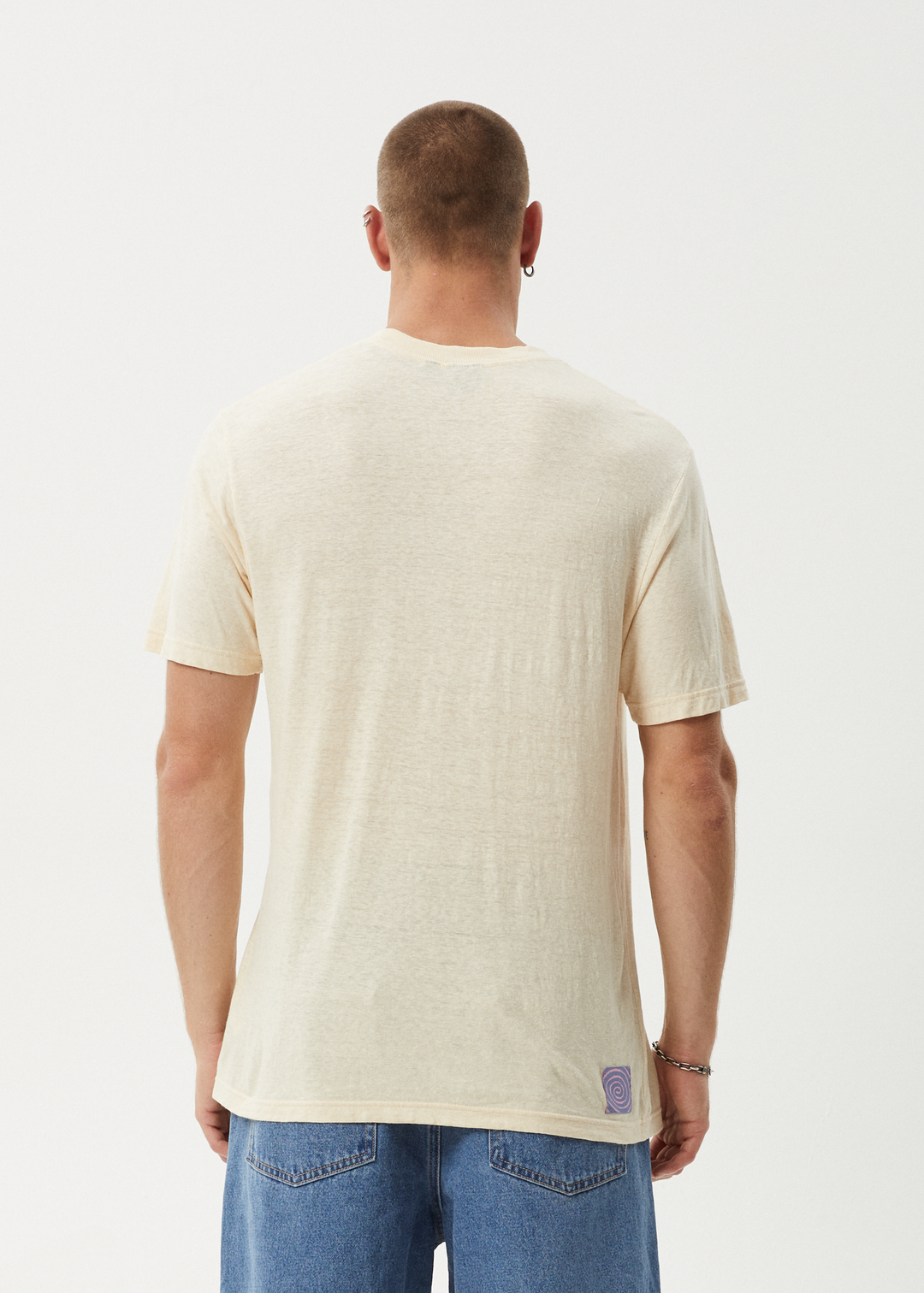 AFENDS Mens Zen Feeling - Retro Fit Tee - Sand - Sustainable Clothing - Streetwear