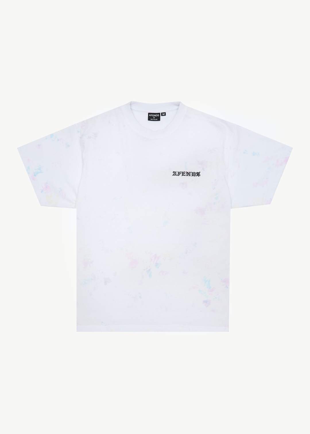 AFENDS Mens Tie Die - Boxy Fit Tee - White - Sustainable Clothing - Streetwear