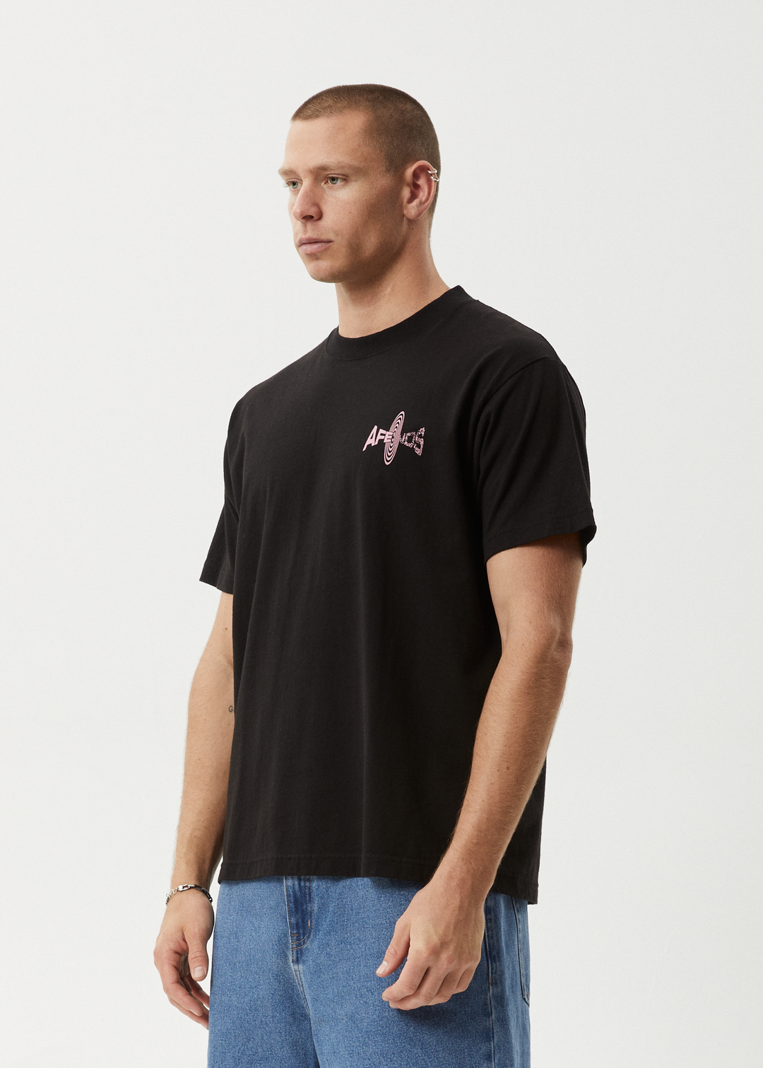 AFENDS Mens Altered - Heavy Weight Boxy Fit Tee - Black - Sustainable Clothing - Streetwear