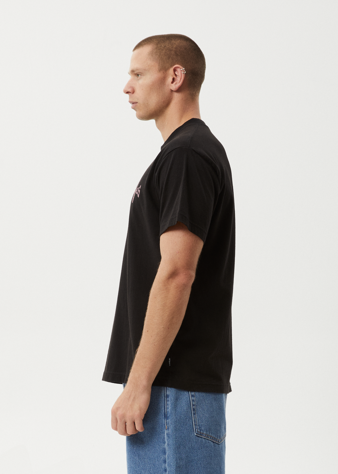 AFENDS Mens Altered - Heavy Weight Boxy Fit Tee - Black - Sustainable Clothing - Streetwear