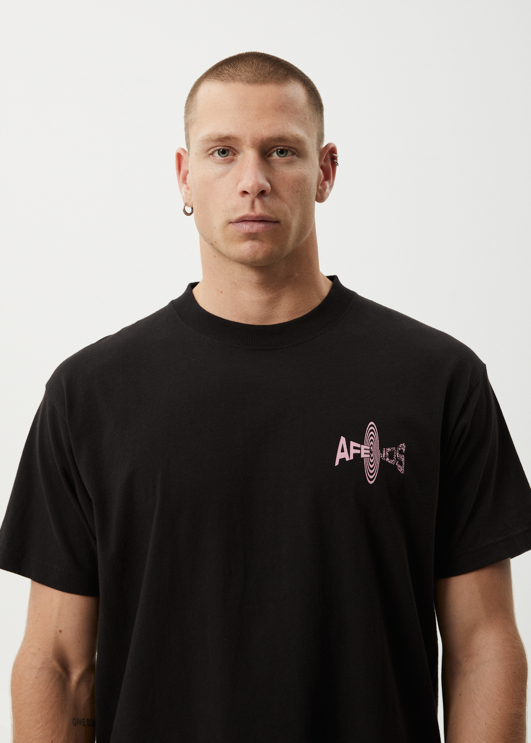 AFENDS Mens Altered - Heavy Weight Boxy Fit Tee - Black - Sustainable Clothing - Streetwear