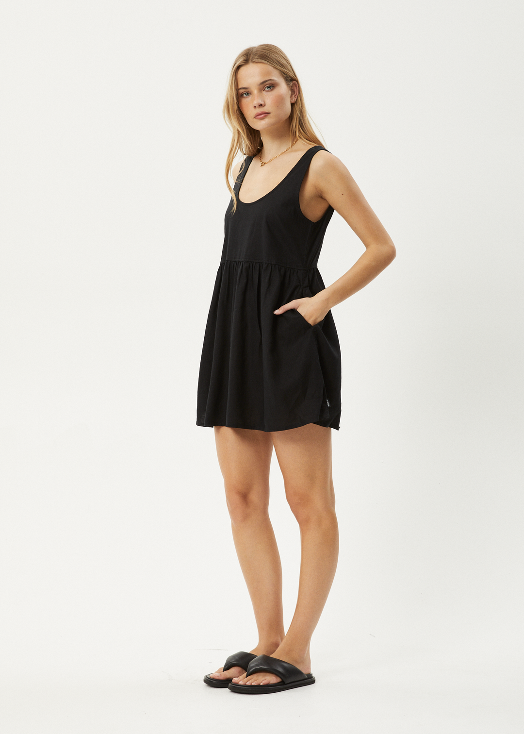 AFENDS Womens Jesse - Mini Dress - Black - Sustainable Clothing - Streetwear