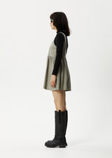 Afends Womens Jesse - Hemp Mini Dress - Olive - Afends womens jesse   hemp mini dress   olive   sustainable clothing   streetwear