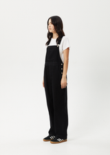 AFENDS Womens Louis - Denim Baggy Overalls - Washed Black - Afends womens louis   denim baggy overalls   washed black   sustainable clothing   streetwear