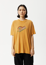 Afends Womens Day Dream Slay - Oversized Graphic T-Shirt - Mustard - Afends womens day dream slay   oversized graphic t shirt   mustard   sustainable clothing   streetwear