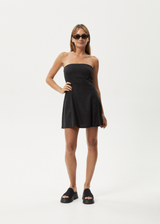 AFENDS Womens Lilo - Strapless Mini Dress - Black - Afends womens lilo   strapless mini dress   black   sustainable clothing   streetwear