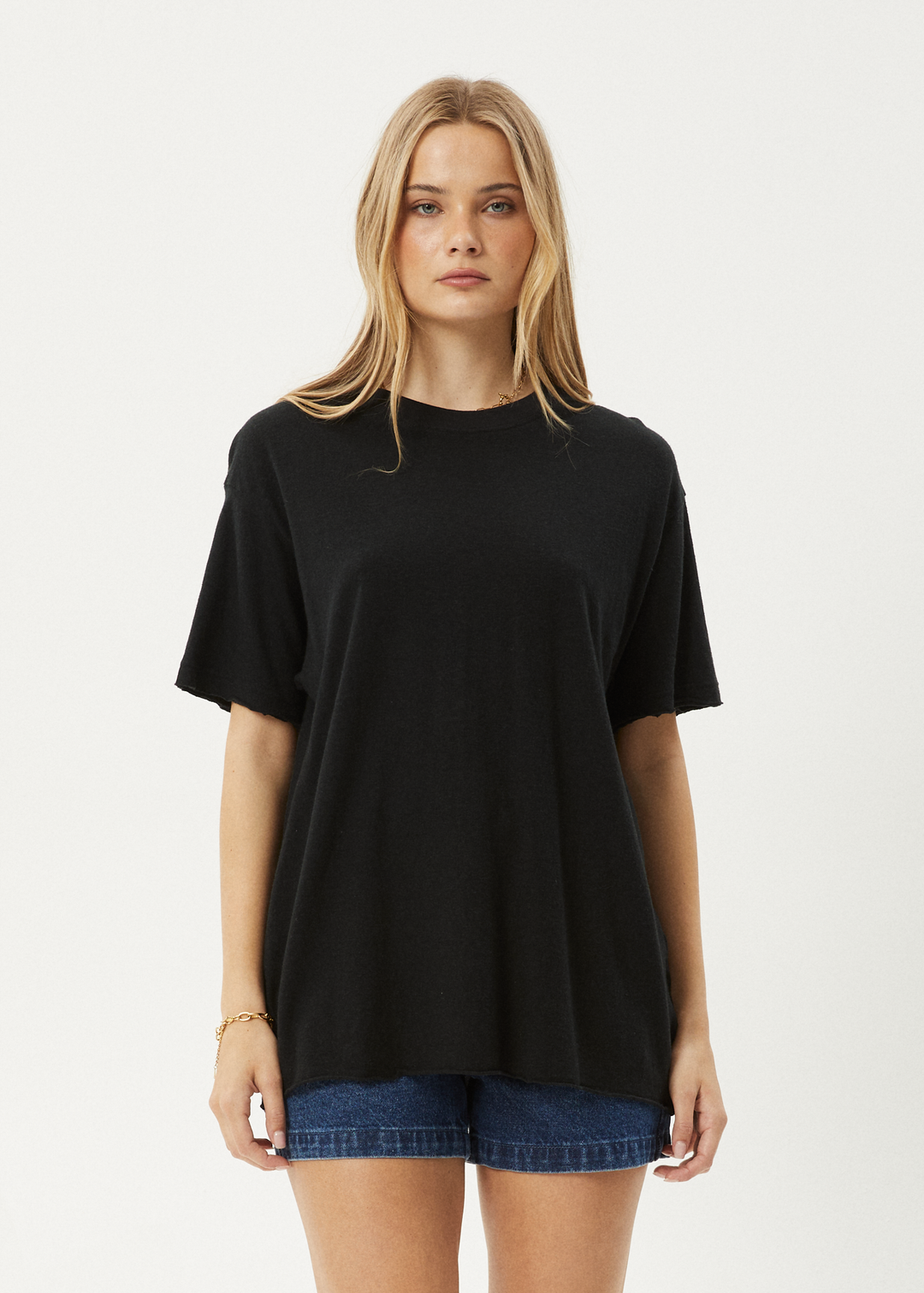 AFENDS Womens Slay - Oversized Tee - Black - Sustainable Clothing - Streetwear