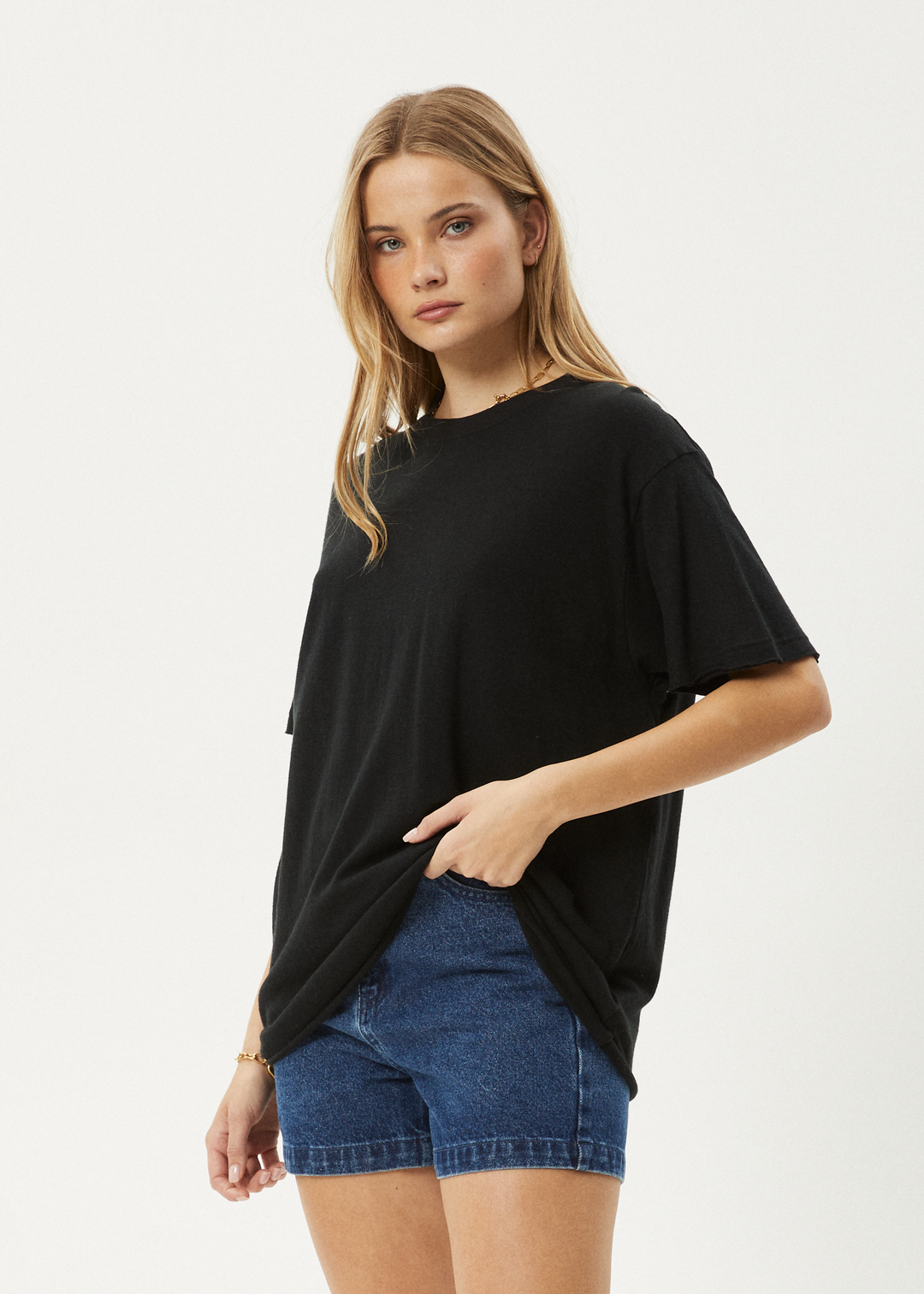 AFENDS Womens Slay - Oversized Tee - Black - Sustainable Clothing - Streetwear