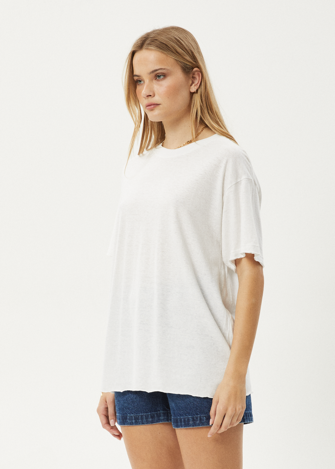 AFENDS Womens Slay - Oversized Tee - White - Sustainable Clothing - Streetwear