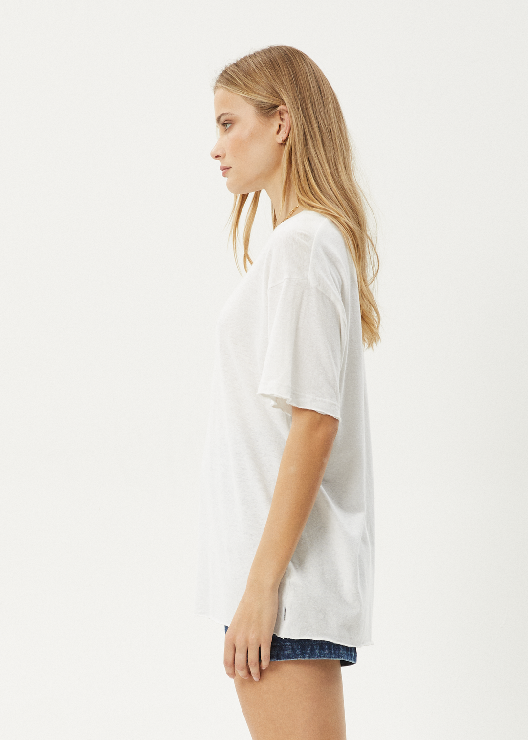 AFENDS Womens Slay - Oversized Tee - White - Sustainable Clothing - Streetwear