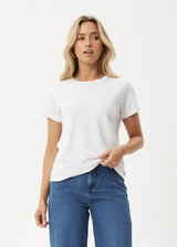 AFENDS Womens Eden - Regular Fit Tee - White - Afends womens eden   regular fit tee   white   sustainable clothing   streetwear