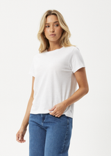 AFENDS Womens Eden - Regular Fit Tee - White - Afends womens eden   regular fit tee   white   sustainable clothing   streetwear