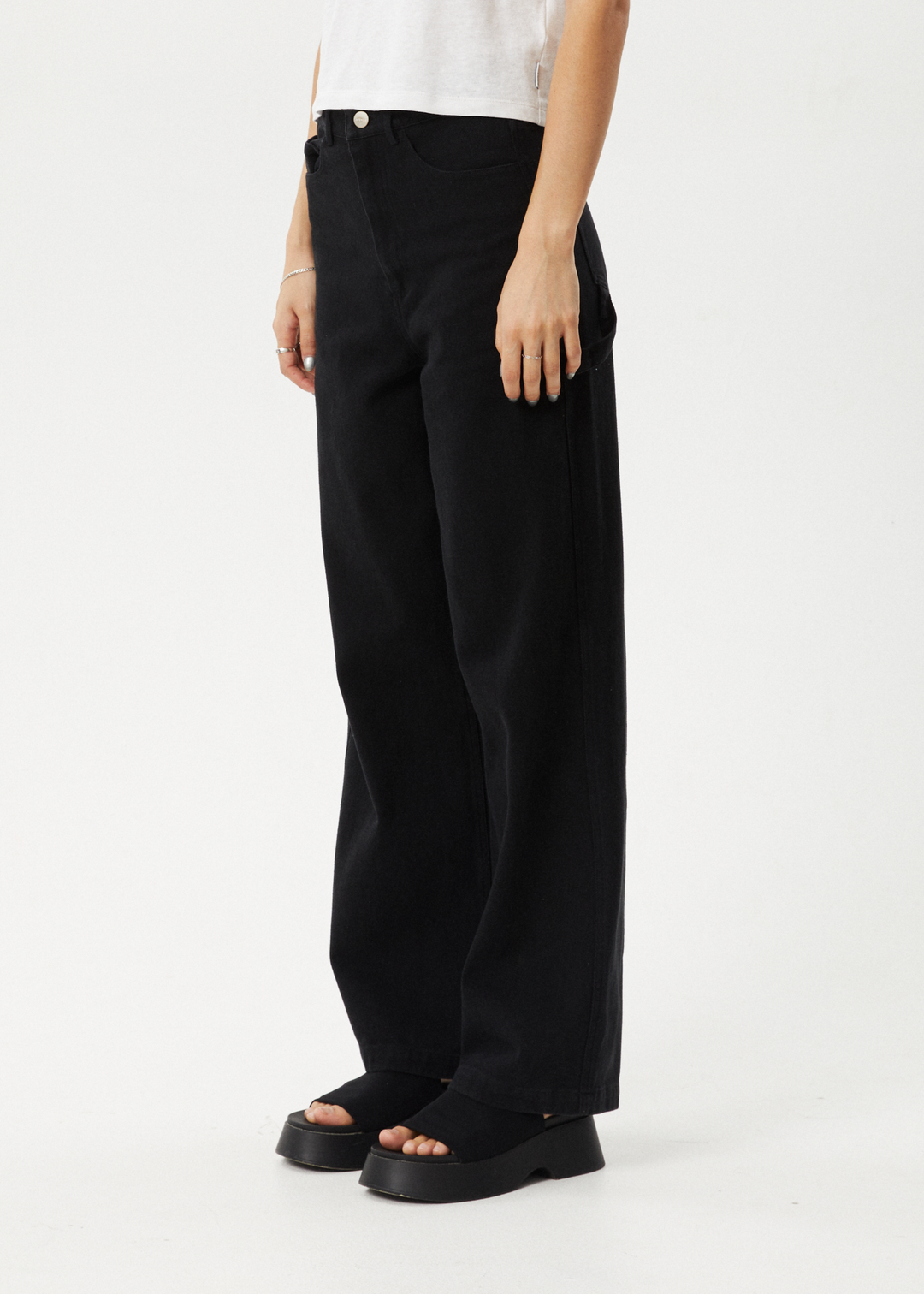 AFENDS Womens Roads - Carpenter Pant - Black - Sustainable Clothing - Streetwear