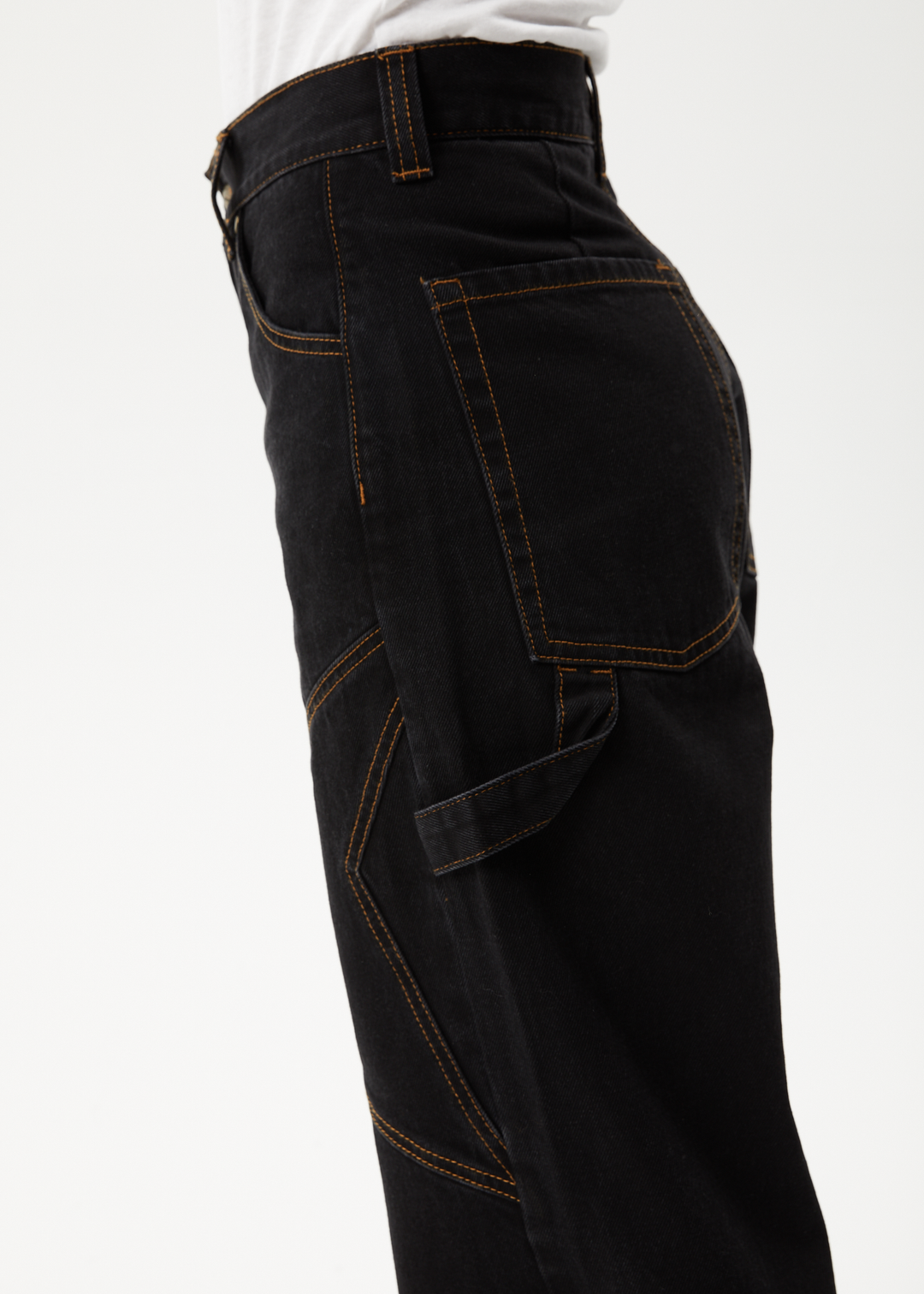 AFENDS Womens Estrella - Organic Denim Wide Leg Jean - Black - Sustainable Clothing - Streetwear