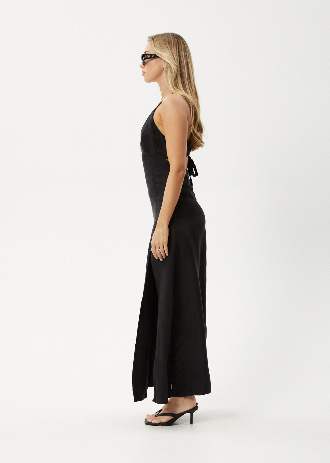 AFENDS Womens Grace - Cupro Maxi Dress - Black - Sustainable Clothing - Streetwear