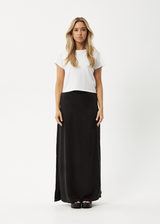 AFENDS Womens Grace - Cupro Maxi Skirt - Black - Afends womens grace   cupro maxi skirt   black   sustainable clothing   streetwear