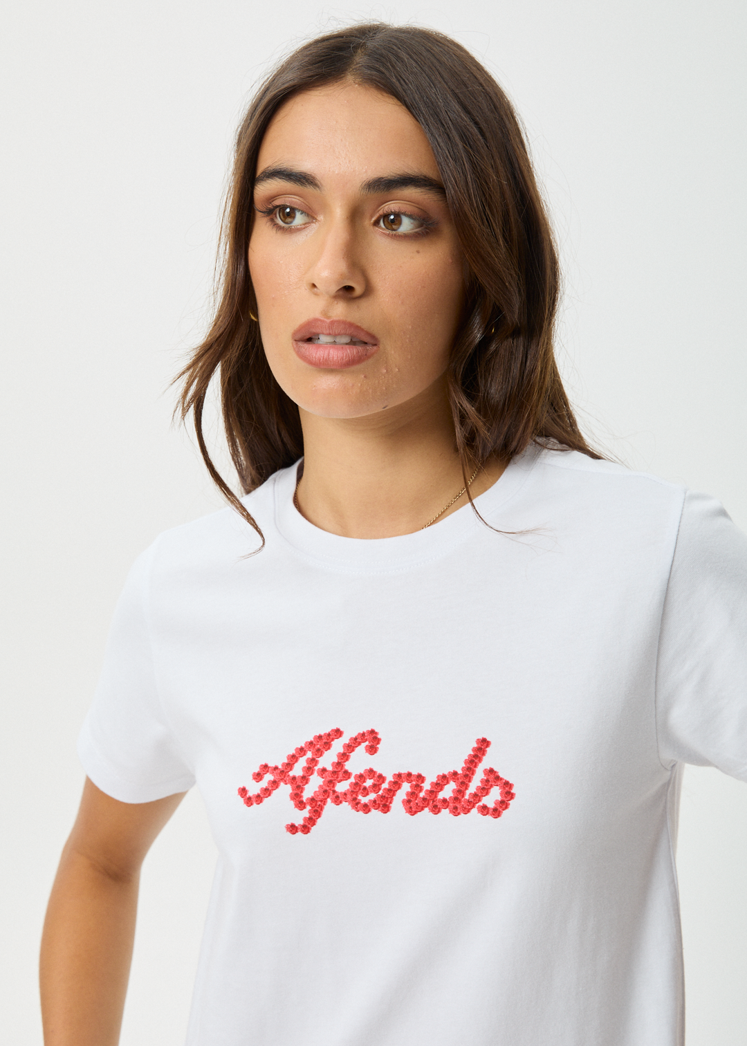 AFENDS Womens Garden Buds - Classic T-Shirt - White - Sustainable Clothing - Streetwear