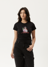 AFENDS Womens Worlds Above - Baby T-Shirt - Black - Afends womens worlds above   baby t shirt   black   sustainable clothing   streetwear