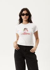 AFENDS Womens Worlds Above - Baby T-Shirt - White - Afends womens worlds above   baby t shirt   white   sustainable clothing   streetwear