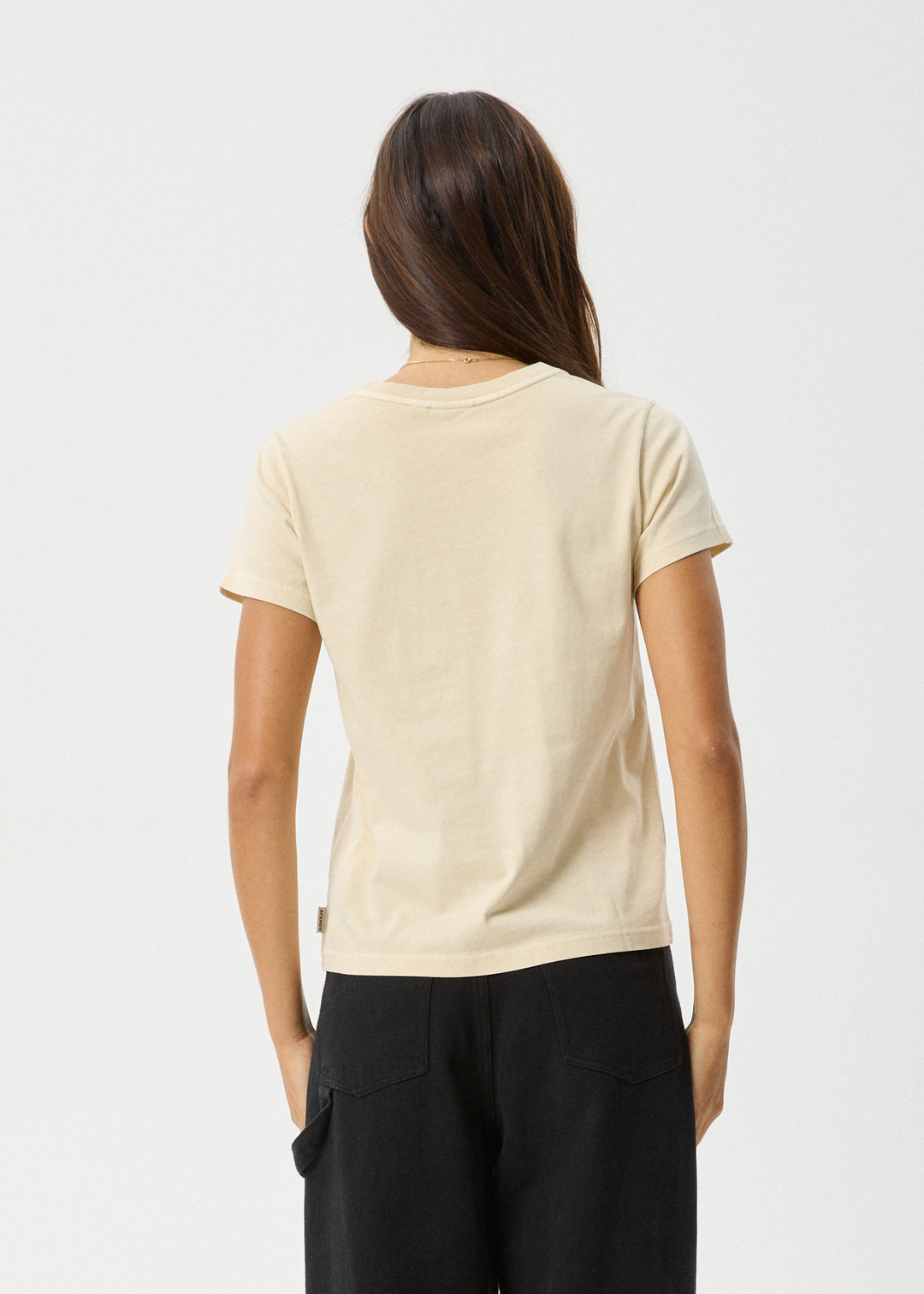 AFENDS Womens Homeroom - Classic T-Shirt - Sesame - Sustainable Clothing - Streetwear