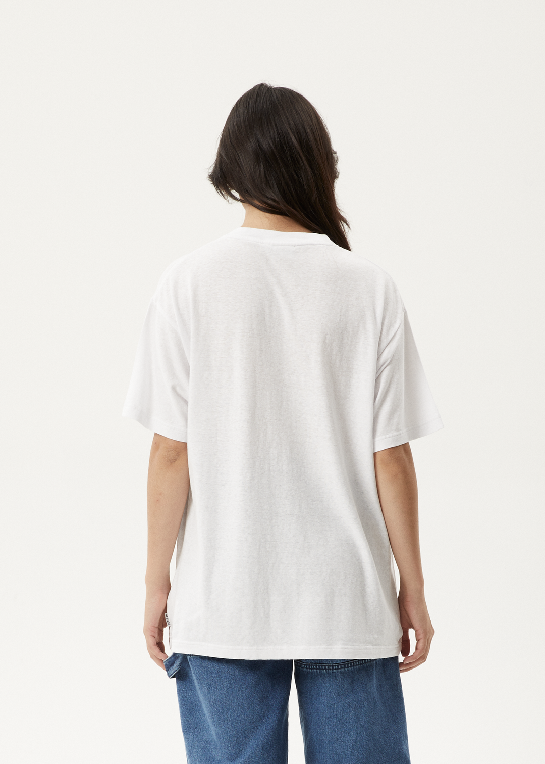 AFENDS Womens Nans House - Oversized T-Shirt - White - Sustainable Clothing - Streetwear