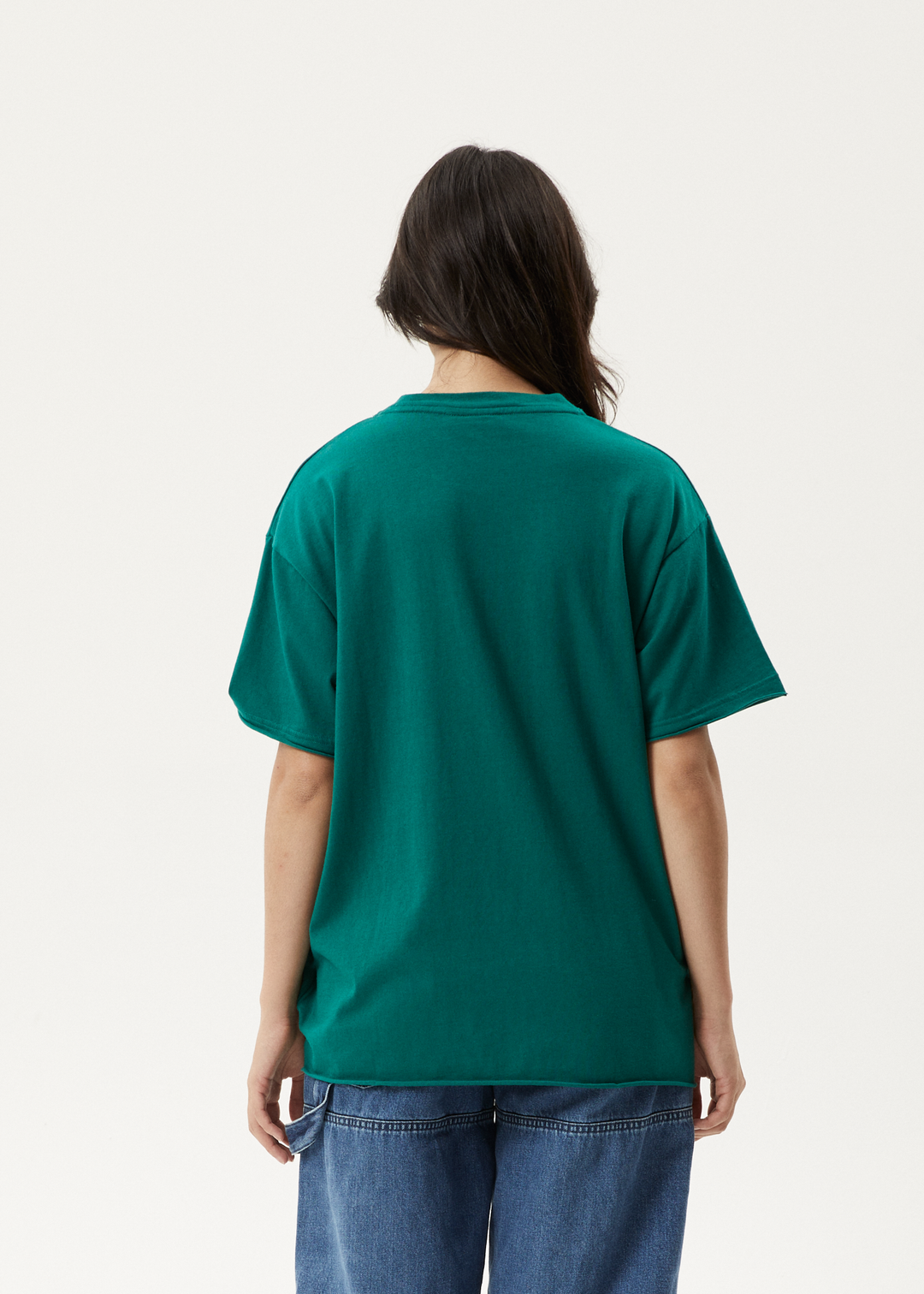 AFENDS Womens Fight Or Flight - Oversized T-Shirt - Pine - Sustainable Clothing - Streetwear