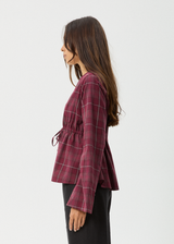 AFENDS Womens Eboni - Tie Top - Port - Afends womens eboni   tie top   port   sustainable clothing   streetwear