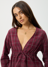 AFENDS Womens Eboni - Tie Top - Port - Afends womens eboni   tie top   port   sustainable clothing   streetwear