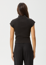 AFENDS Womens Focus - Seersucker Top - Black - Afends womens focus   seersucker top   black