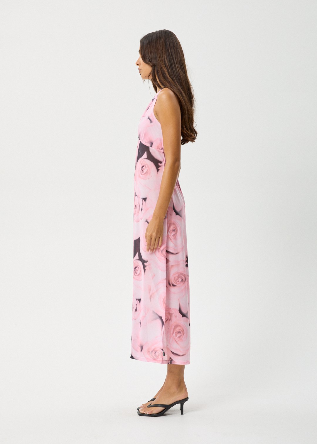 AFENDS Womens Marinette - Sheer Maxi Dress - Rose - Sustainable Clothing - Streetwear