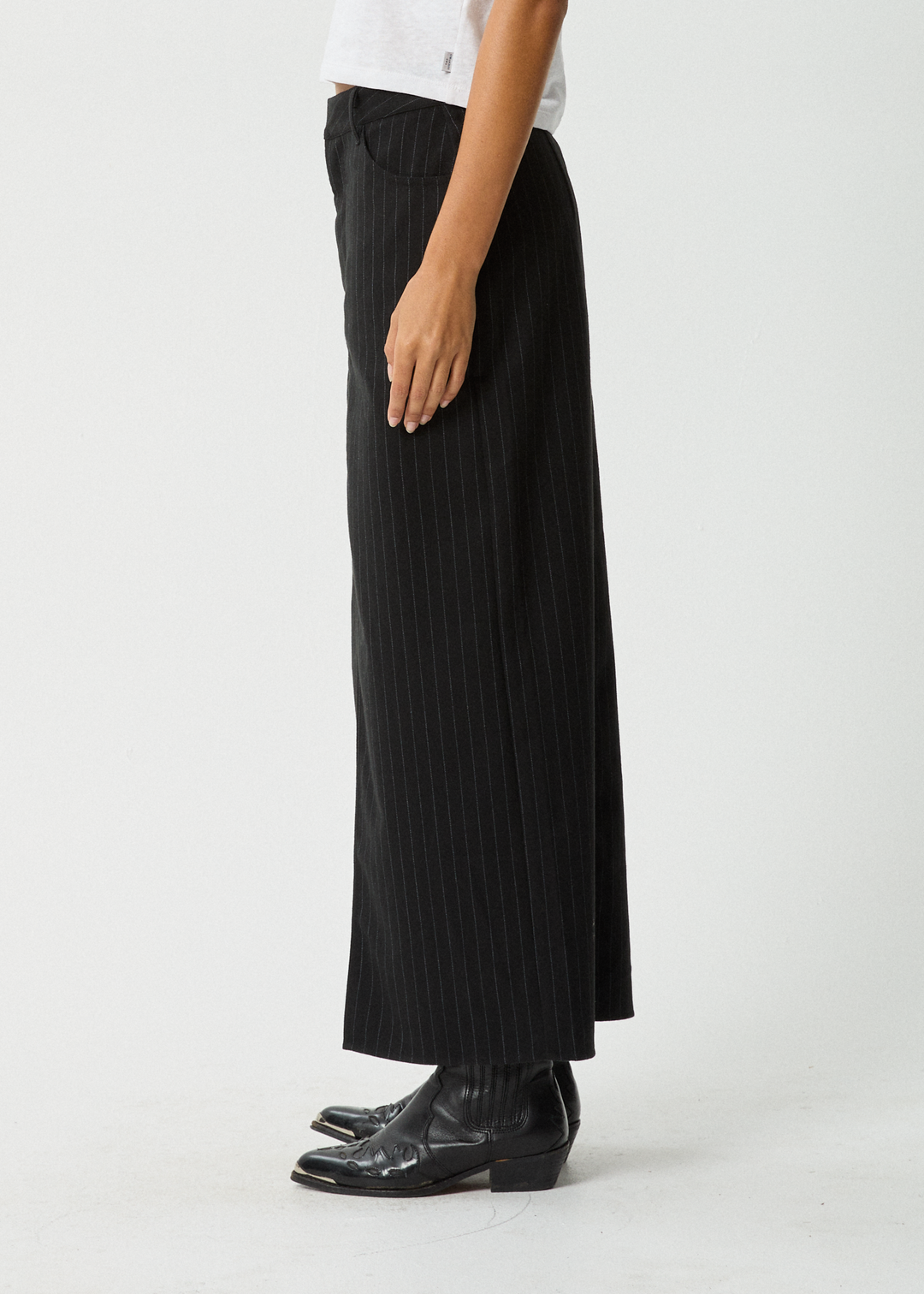 AFENDS Womens Business - Split Maxi Skirt - Black - Sustainable Clothing - Streetwear